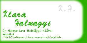 klara halmagyi business card